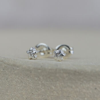 Sterling Silver Mini Flower Studs, 2 of 8