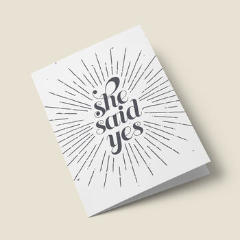 'She Said Yes' Engagement Card, 3 of 4