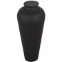 41cm Matt Black Hammered Metal Vase With Lid Home Decor, thumbnail 2 of 5