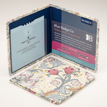Blue Badge Wallet Disabled Parking Permit Holder William Morris Golden Lily Plum, 7 of 8