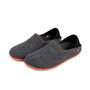 Snugtoes Men's Recycled Polyester Felt Slip On Slippers Grey And Orange, thumbnail 4 of 5