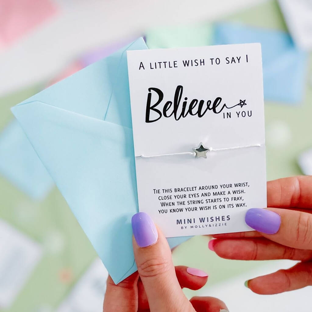 Believe In You Mini Wish Bracelet And Card, 1 of 12