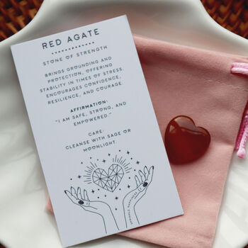 Red Agate Heart – Strength And Confidence Crystal, 2 of 7