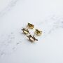 Yellow Gold Love Knot Earrings, thumbnail 2 of 3