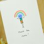 Personalised 'Button Rainbow' Handmade Card, thumbnail 3 of 5