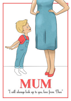 Personalised Vintage Style Print For Mum, Unframed, 4 of 7