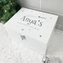 Personalised White Wooden Santa Sleigh Christmas Eve Box Three Sizes 22cm | 27cm | 30cm, thumbnail 7 of 7