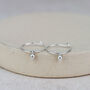 Sterling Silver Charm Hoops With Teardrops, thumbnail 1 of 4