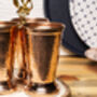 Handmade Copper Cutlery And Pencil Holder – Copper Desk Organizer, Golden Brass Handle Details, thumbnail 7 of 7