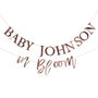 Rose Gold Customisable Baby Shower Bunting, thumbnail 2 of 3