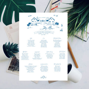 Bespoke Hand Illustrated Venue Table Plan, 3 of 3