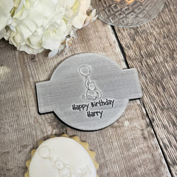 Personalised Pooh Bear Birthday Icing Embosser Cakes Cupcake Decorating, 5 of 5