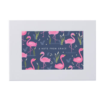 Personalised Flamingo Pattern Writing Set, 4 of 6