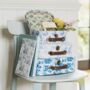Personalised Set Of Three Blue Floral Suitcases, thumbnail 1 of 7