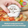 Personalised Stainless Steel Couples Pizza Cutter, thumbnail 5 of 9