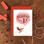 'Hooray You're One' Illustrated 1st Birthday Card, thumbnail 1 of 2