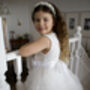 Juniper In Ivory White Party Or Flower Girl Dress, thumbnail 8 of 10