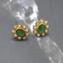Pearl, Emerald Stud Earrings, thumbnail 1 of 6