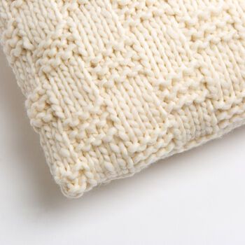 Basketweave Cushion Easy Knitting Kit, 3 of 10