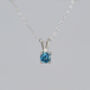 Topaz Necklace In Sterling Silver, November Birthstone Necklace, thumbnail 3 of 8