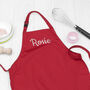 Personalised Kid's Red Santa's Little Helper Apron, thumbnail 2 of 8