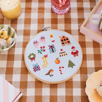 Colourful Christmas Cross Stitch Kit, 2 of 11