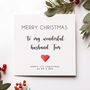 Personalised Christmas Card For Husband, thumbnail 1 of 3