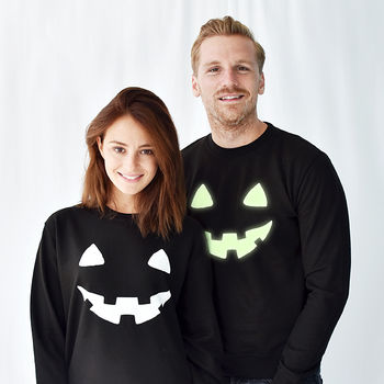 'Pumpkin Face' Halloween Unisex Sweatshirt Jumper, 2 of 9