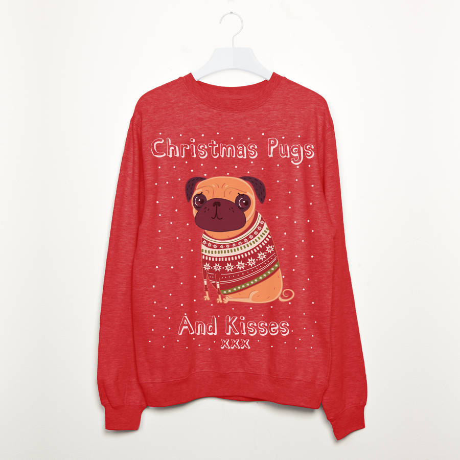 Pugs And Kisses Women's Christmas Sweatshirt
