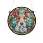 Fox Terrier Stained Glass Effect Suncatcher, thumbnail 2 of 3