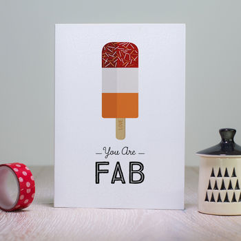 Retro Lolly Valentine's Card 'You Are Fab' Card, 5 of 5