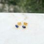 Sapphire And Gold Vermeil Gemstone Stud Earrings, thumbnail 1 of 5