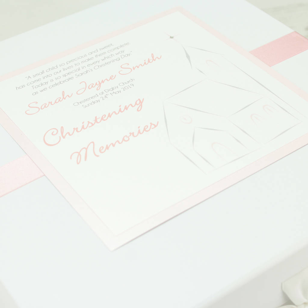 personalised christening memory box by dreams to reality design ltd