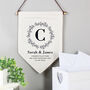 Personalised Floral Wedding Banner For Couples, thumbnail 1 of 2