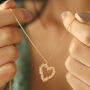 Floral Heart Pendant Necklace In Gold Plating, thumbnail 1 of 8