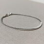 Sterling Silver Bar And Silk Bracelet, thumbnail 5 of 8