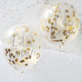 Gold I Do Crew Hen Party Confetti Balloons Five Pack, thumbnail 1 of 3
