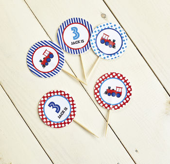 Train Personalised Children's Party Decoration Pack, 6 of 12