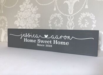 Home Sweet Home Personalised Sign, 5 of 5