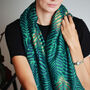 Gold Foliage Palm Leaves Scarf, thumbnail 7 of 12