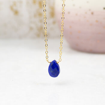 Lapis Lazuli Solo Gemstone Pendant Necklace, 2 of 6