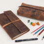 Leather Pencil Case And Travel Journal Set, thumbnail 1 of 9