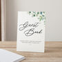 Watercolour Eucalyptus Personalised Initials Wedding Guest Book, thumbnail 3 of 3