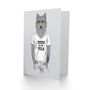 Fashion Animal Dressed Up Wolf Birthday Child Card, thumbnail 2 of 4