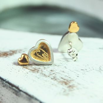 Sterling Silver Love Heart Earrings, 2 of 7