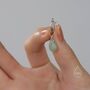 Sterling Silver Natural Faceted Crystal Huggie Hoop Earrings, thumbnail 5 of 9