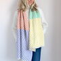 Beach Hut Knitted Scarf, thumbnail 9 of 9