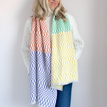 Beach Hut Knitted Scarf, 9 of 9