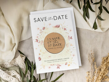 Save The Date Magnet Cards Summer Wedding Wildflower, 5 of 10