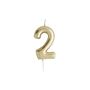 Gold Number Two Birthday Candle, thumbnail 2 of 2